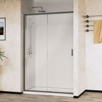 Душевая дверь City VDS-5CT110CLGM, 1100, вороненая сталь , стекло прозрачное