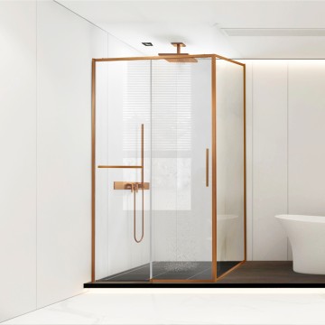 Душевой уголок Слим Софт (Slim Soft) VSR-1SS9012CLBC, 1200*900, брашированная медь, стекло прозрачное