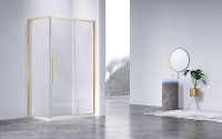 Душевой уголок Slim-N VSR-4SN8012CLG, 1200*800, брашированное золото, стекло прозрачное