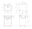 Кухонная мойка из искусственного камня Uperwood Симпл (Simple) UPD-300-331, белая