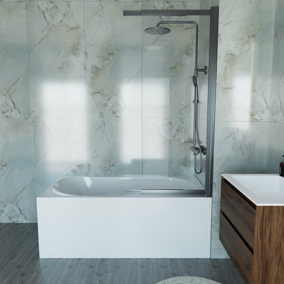 Ванна акриловая Vincea VBT-2A150-LG с ножками 1500*750*470, пристенная, цвет белый