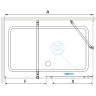 Душевой уголок RGW 140х100х195 см TO-48B TO-18B + Z-18B Прямоуг., Чёрный, Прозрачное, 6 мм Easy Clean (41074840-14)
