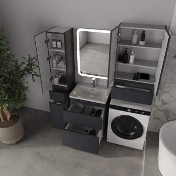 Тумба напольная STYLELINE "Атлантика 60", Люкс Плюс графит под раковину Атлантик 60