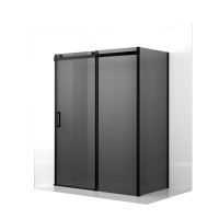 Душевое ограждение Ambassador Benefit 19022201HBB-90HBB (120х90х200) прямоугольник,черный,стекло тонированное,раздвижная,2 места