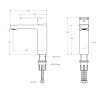 Смеситель для раковины с донным клапаном CEZARES STYLUS-LS-NOP