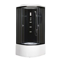 Душевая кабина Niagara Ultra NG-211-01N (90х90х220) высокий поддон(48см),черный,стекло тонированное,4 места