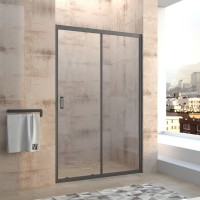 Душевая дверь Veconi Vianno VN-40B, 1300x1850, Черный, стекло прозрачное