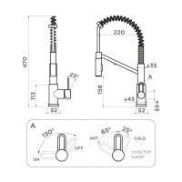 Смеситель для кухни Omoikiri Mikawa 2 Plus-GM латунь/вороненая сталь
