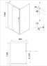Душевое ограждение Niagara Nova NG-0220-08ВLACK (120х80х195) прямоугольник,черный,дверь распашная,стекло с рисунком,1 место