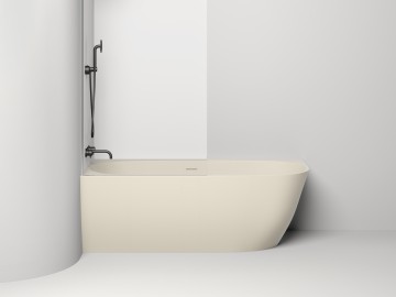 Ванна пристенная угловая SOFIA CORNER L 170x85 покраска по RAL полностью S-Stone Матовое