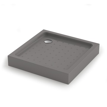 Душевой поддон квадратный Veconi Tezeo Acrylic TZ-52GR, 900x900x150, акрил, серый