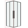 1/2 душевого ограждения Grossman Galaxy 1/2.K33.01.70.21.00 (70х195) черный матовый,стекло прозрачное, 1 место