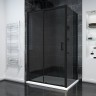 Боковая панель Veconi KP-14BT, 1000x1950, черный матовый, стекло тонированное