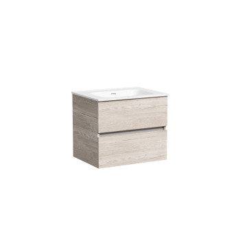 Тумба подвесная SANCOS Urban 590х450х550, c двумя ящиками оснащенными доводчиками, дуб галифакс натуральный , арт. UR60EG