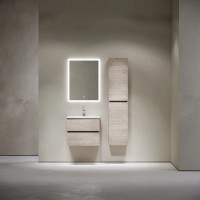 Тумба подвесная SANCOS Urban 590х450х550, c двумя ящиками оснащенными доводчиками, дуб галифакс натуральный , арт. UR60EG