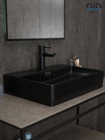 Раковина Gid Bm9256 53375 накладная черная матовая 60x42x14