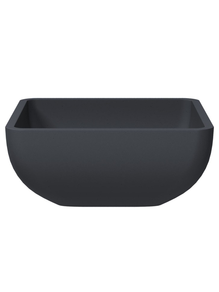 Раковина для ванной накладная Uperwood Florida квадратная, бетон, цвет графит