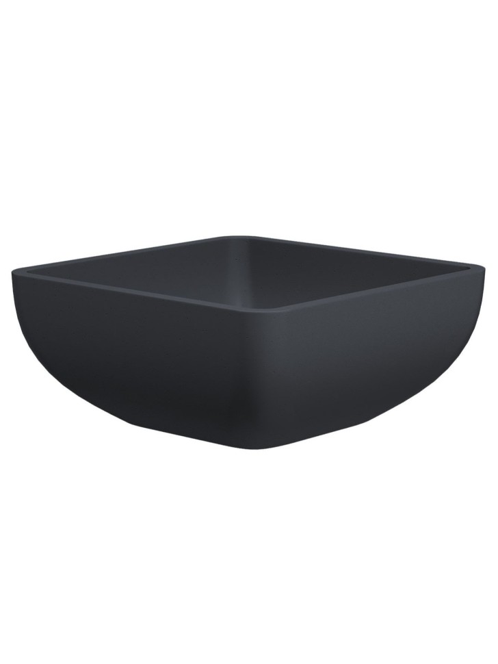 Раковина для ванной накладная Uperwood Florida квадратная, бетон, цвет графит