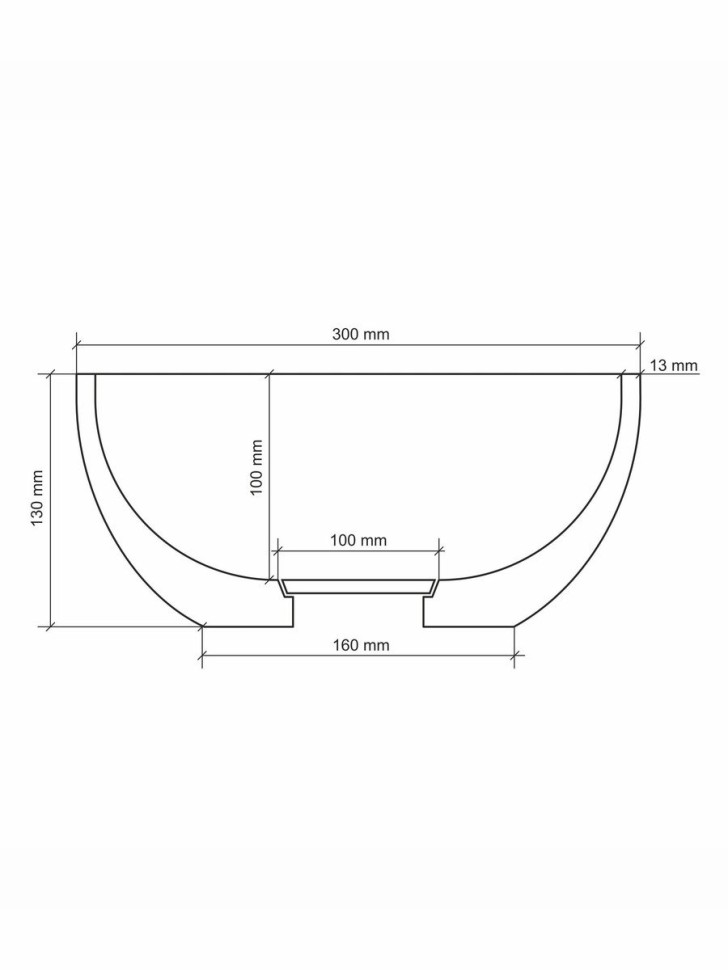 Раковина для ванной накладная Uperwood Florida квадратная, бетон, цвет графит