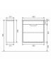 Тумба под раковину для ванной подвесная Uperwood Modul 60х21х60 см, чернаяатовая