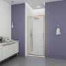 Душевая дверь Veconi Ottimo P30 G, 800x1900, золото брашинг, стекло прозрачное