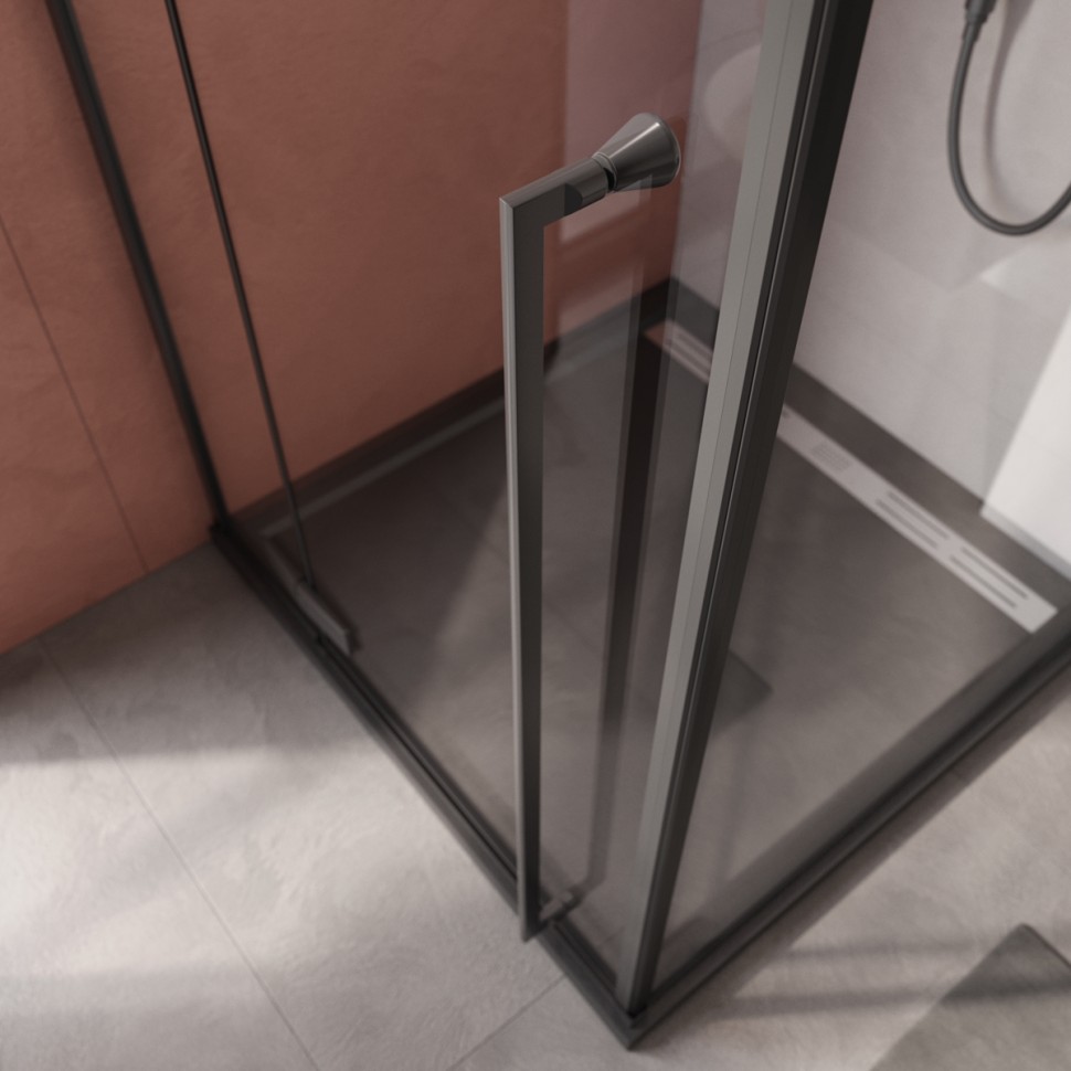 Душевой уголок Cezares LINER-A-1-90-C-NERO-R