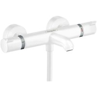 Смеситель Hansgrohe Ecostat для ванны, настенный, термостатический, цвет: белый матовый 13114700