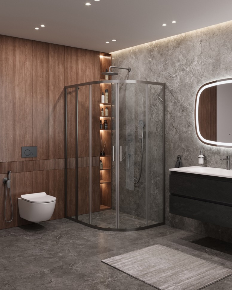 Душевой уголок CEZARES MOLVENO-RH-2-130/100-C-GM-IV