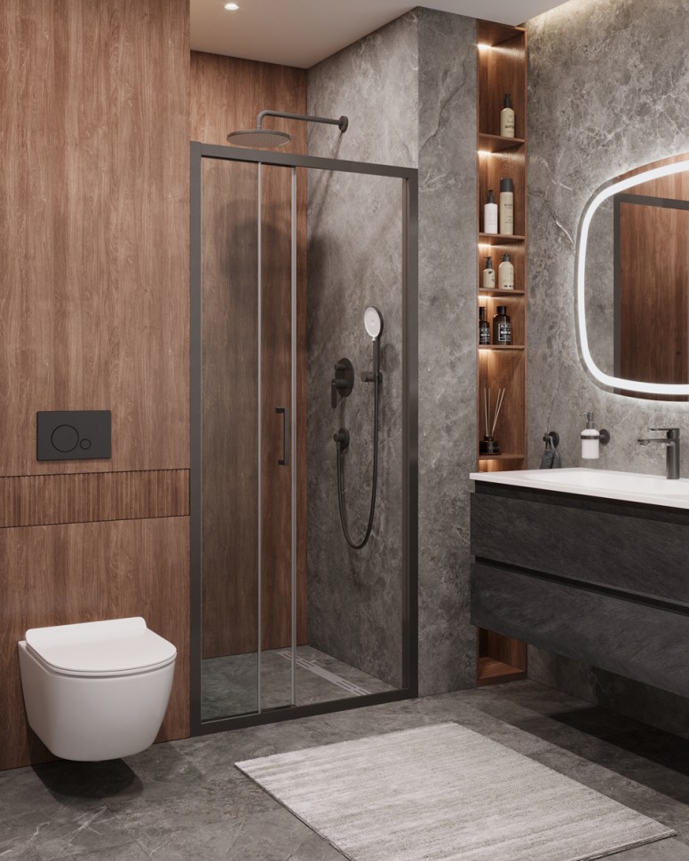 Душевая дверь CEZARES MOLVENO-BF-3-120-C-GM-IV