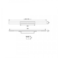 Профиль для душа TECEdrainprofile, 1000 мм, PVD Brushed Black Chrome