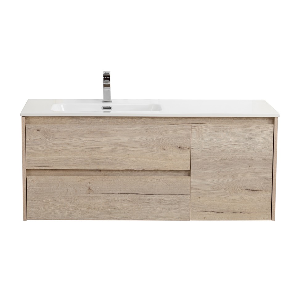 База под раковину подвесная BelBagno KRAFT-1200-2C-1A-SO-RGB-L Rovere Galifax Bianco