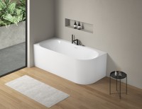 Ванна акриловая Vincea VBT-704-1800-L, 1800*800*585, цвет белый, левая, щелевой перелив, слив белый