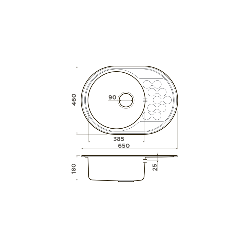 Кухонная мойка Omoikiri Kasumigaura 65-IN нерж. сталь/нержавеющая сталь