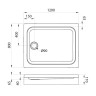 Душевой поддон Niagara Nova NG-120-80QRUS (120х80х17) прямоугольный,белый,1 место