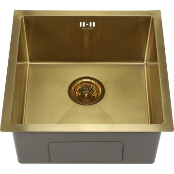 Мойка D4545HG MELANA ProfLine 1,2/220 ЗОЛОТО врезная квадратная D4545HG