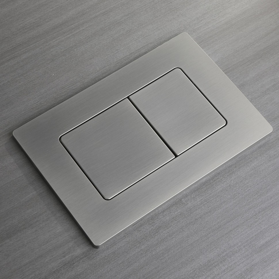 Кнопка смыва Veconi FLUSH V8, FLV8-GM, 240х162х7, пластик, оружейная сталь матовая