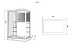 Душевая кабина Grossman Alba GR227L (90x120x225) дверь раздвижная,3 места