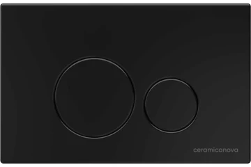 Система инсталляции для унитазов CERAMICANOVA Envision с кнопкой смыва Round цвет черный матовый и креплениями, арт. CN1001B