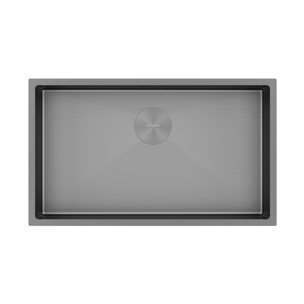 Мойка нерж. сталь NEXT 74 UNI, PM217444-GM-M, матовая вороненая сталь, 740х440мм, Paulmark 1,2мм