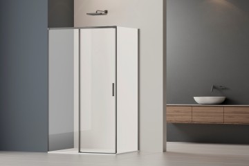 Душевой уголок Софт 2 (Soft 2) VSR-3SO29011CLGM, 1100*900, вороненая сталь, стекло прозрачное