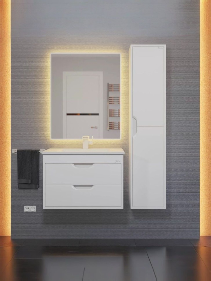 Тумба под раковину для ванной подвесная Uperwood Modul 61х44,4х55 см, белаяатовая