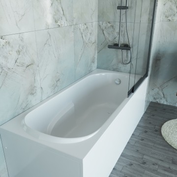 Ванна акриловая Vincea VBT-2A170-FR с каркасом 1700*750*480, пристенная, цвет белый