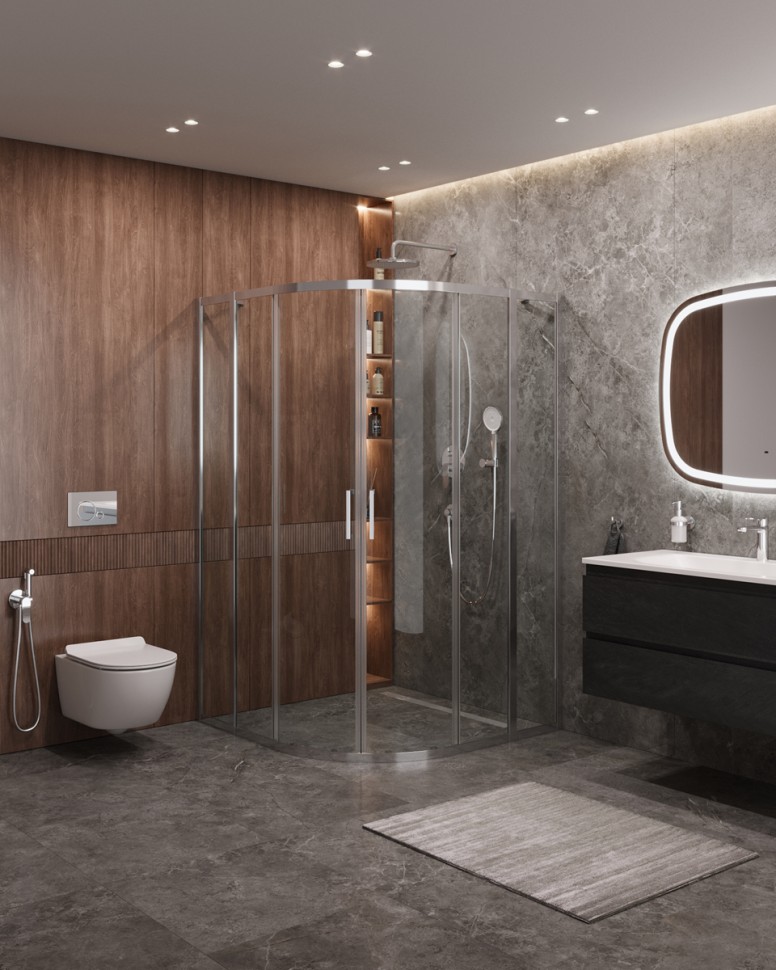 Душевой уголок CEZARES MOLVENO-R-22-90+30-C-Cr-IV