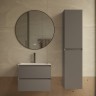 База под раковину Люка Софт-Тач (Luka Soft-Touch) 600 подвесная, 2 выкатных ящика микролифт, матовый серый
