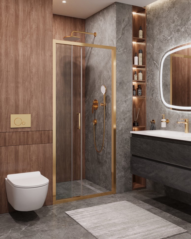 Душевая дверь CEZARES MOLVENO-BF-3-90-C-BORO-IV