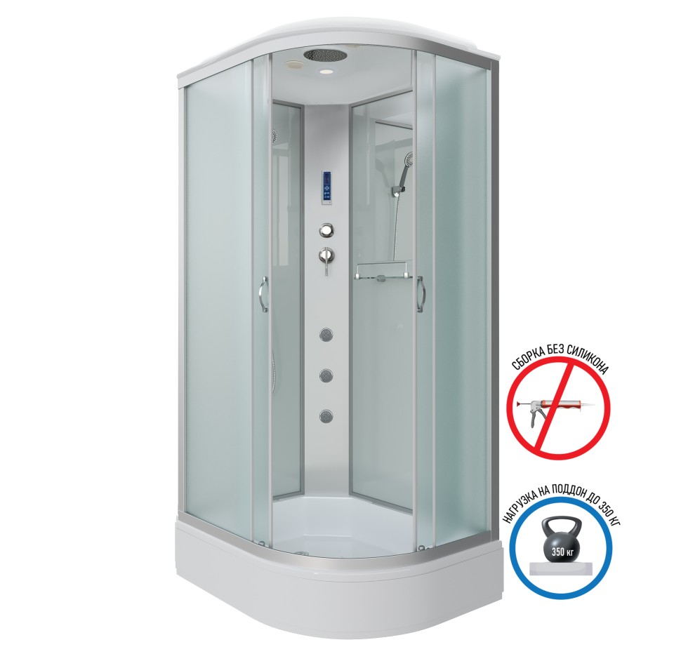 Душевая кабина Niagara Classic NG-33184-14LF (110х80х215) средний поддон(26см),стекло матовое,4 места