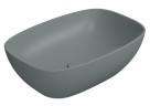 Раковина-чаша накладная овальная GSI NUBES 9784PVC04 500 мм х 350 мм, без отверстия под смеситель, без перелива, с донным клапаном, цвет Agave Matte