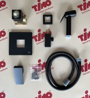 Смеситель встроенный с гигиеническим душем Timo Selene 2089/03SM черный