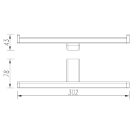 AQM7308BG Tivoli Держатель туалетной бумаги двойной, золото шлифованное