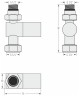 Вентиль прямой цилиндр (G 1/2" НР х G 3/4" НГ)